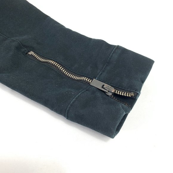 Kate Spade Side Zip Black Moto Bomber Jacket L - Picture 6 of 11